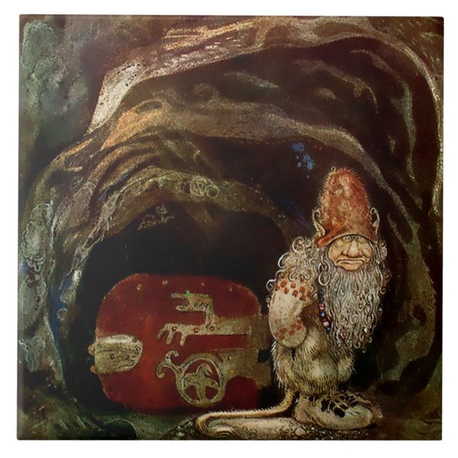 Carreau "Troll Door" de John Bauer (Devant)