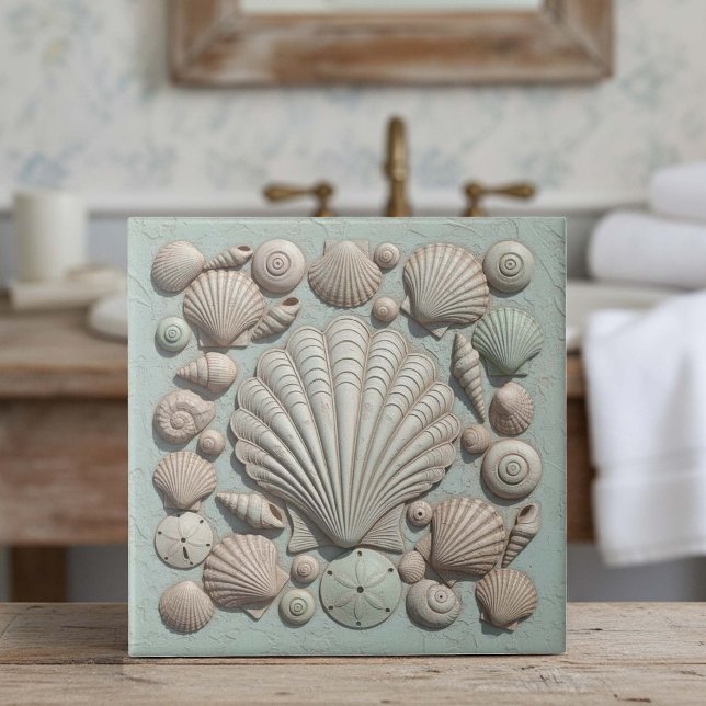 Carreau Trompe L'oeil Marine Life Shell Collection ID1190b (Créateur téléchargé)