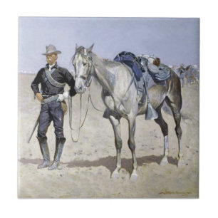 Carreau Trooper des Plaines par Frederic Remington