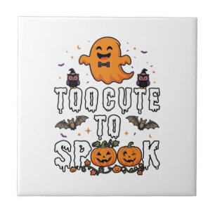 Carreau Trop Mignon Spook Halloween Citrouille Fantôme Ora