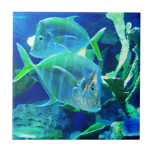 Carreau Tropcal Fish en bleu (Devant)