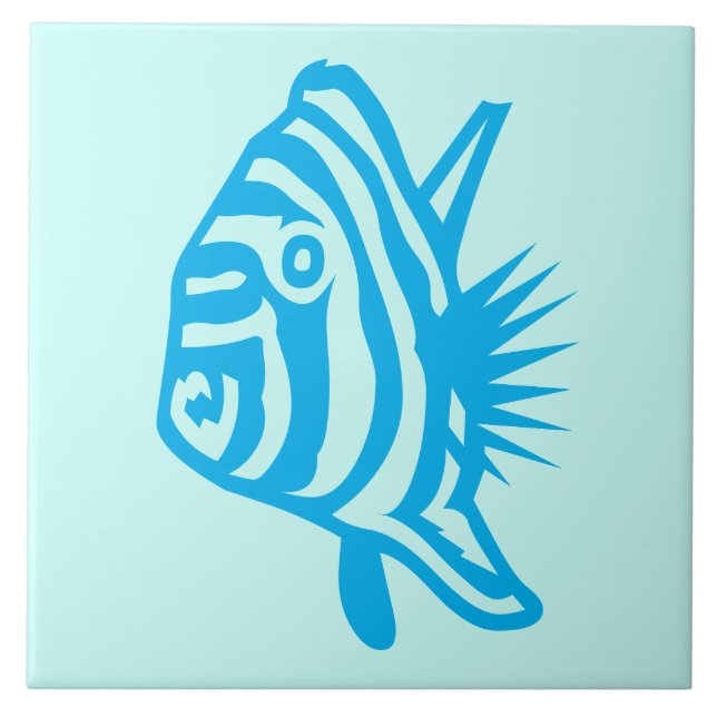 Carreau Tropical Aqua Fish Carrelage en céramique marine (Devant)