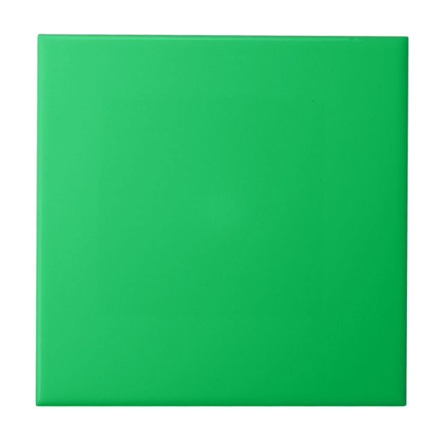 Carreau Tropical Green Solid Color | Classique | Élégant (Devant)
