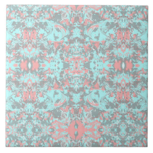 Carreau Tropical menthe abstrait motif céramique