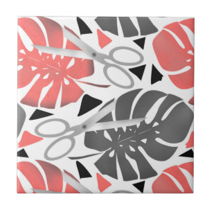 Carreau Tropical print monstera leaves scissors jungle exo
