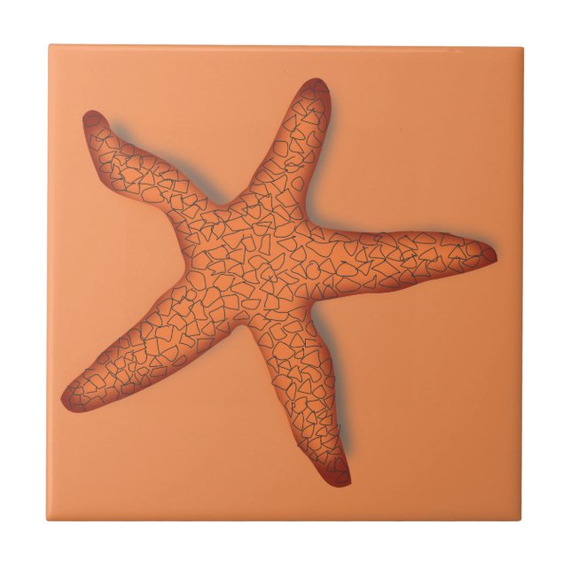 Carreau Tropical Starfish Orange (Devant)