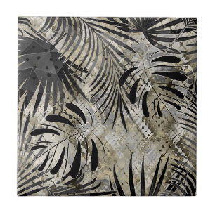 Carreau Tropicale, botanique, peau de serpent, feuille,
