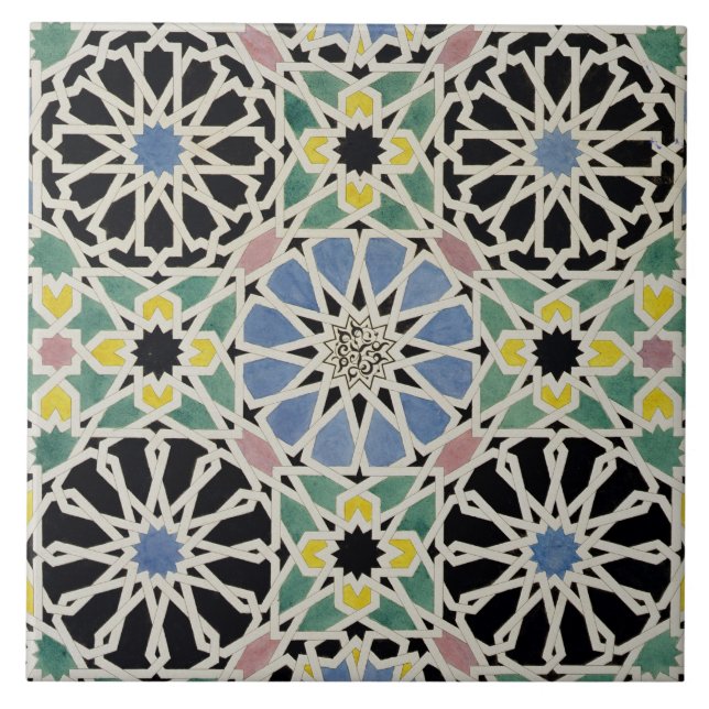 Carreau Trottoir de mosaïque à Alhambra, 'de l'Arabe (Devant)