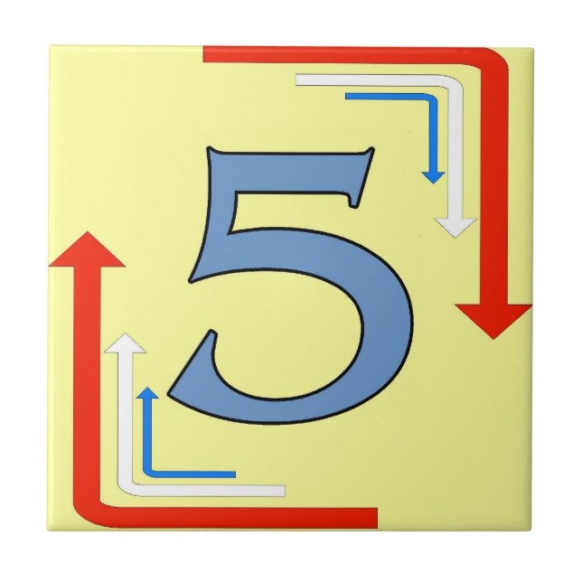 Carreau Trous de métro Flèches Cadre 5 Cinq (Devant)