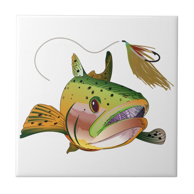 Carreau Trout and Fly (Devant)