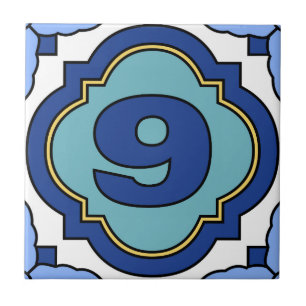 Carreau Tuile 9 d'adresse de nombre d'île de Catalina
