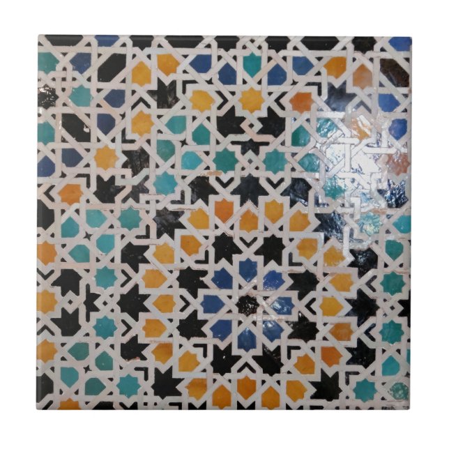 Carreau Tuile #9 de mur d'Alhambra (Devant)
