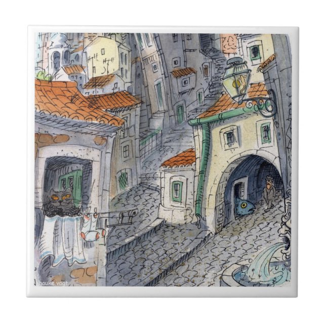 Carreau tuile Alfama de Lisbonne (Devant)