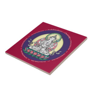 Carreau Tuile - Avalokiteshvara (Tib : Compassion de