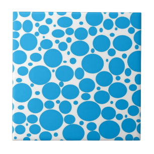 Carreau Tuile bleue de bulles