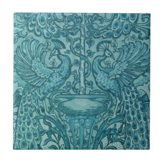 Carreau Tuile bleue de paon