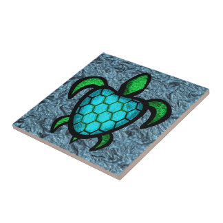 Carreau Tuile bleue de tortue de Shell