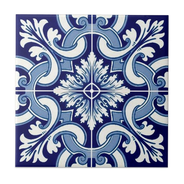 Carreau Tuile bleue portugaise (Devant)