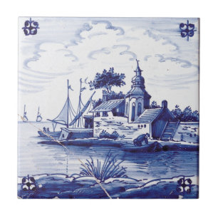 Carreau Tuile bleue traditionnelle néerlandaise