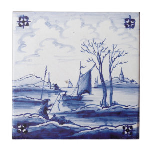 Carreau Tuile bleue traditionnelle néerlandaise
