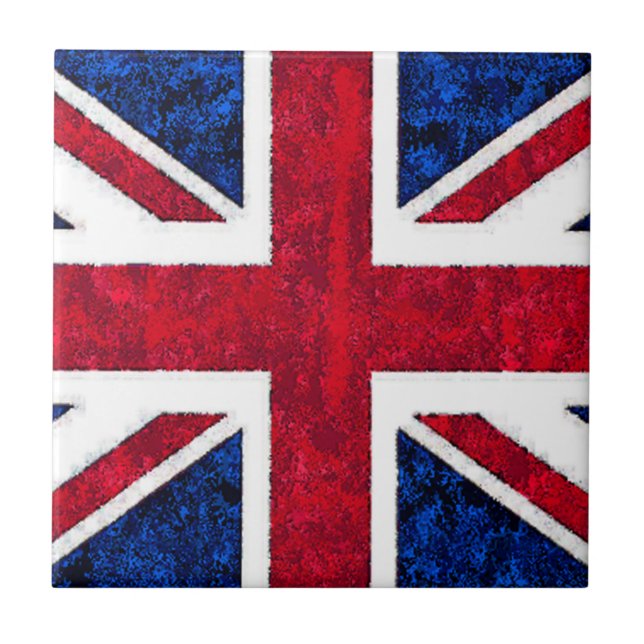 Carreau Tuile BRITANNIQUE de DRAPEAU (Devant)