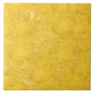 Carreau Tuile céramique à effet texturé jaune