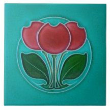 Tuile céramique Art nouveau