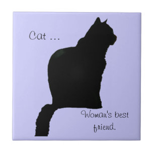 Carreau Tuile - Chat ... le meilleur ami de la femme