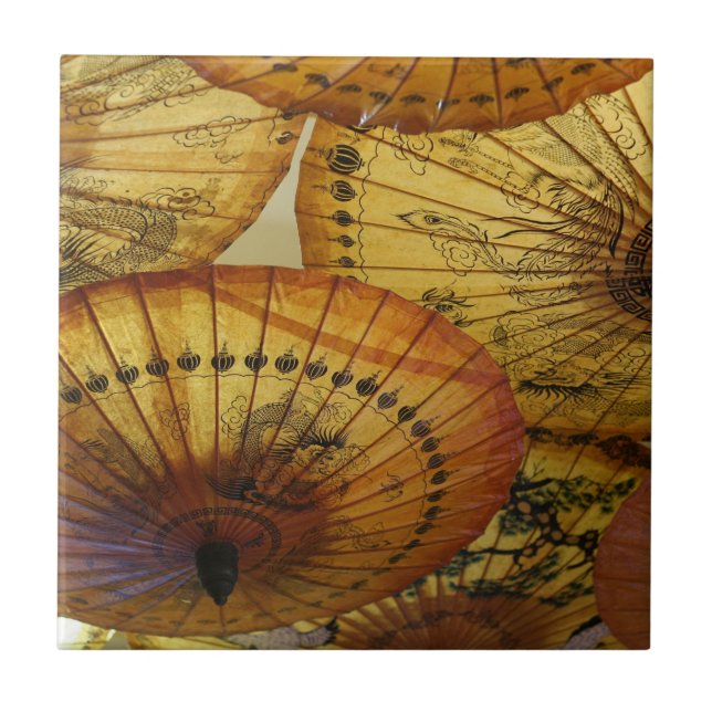 Carreau Tuile d'accent de parapluie de parasol de papier (Devant)