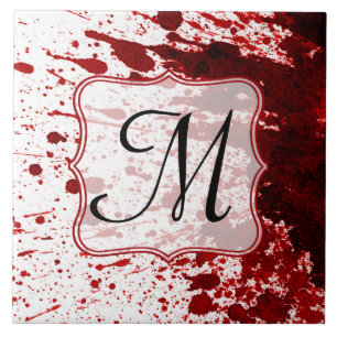Carreau Tuile d'affichage Monogramme du bassin de goutte d