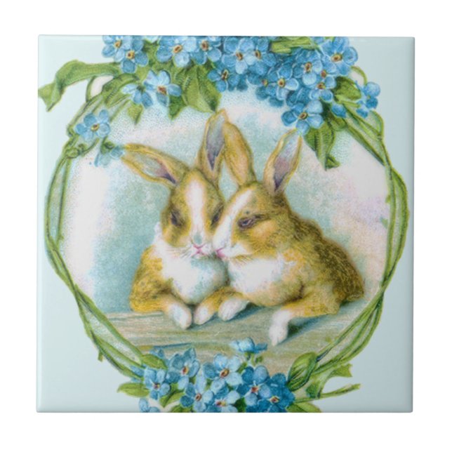 Carreau Tuile d'amour de lapin (Devant)