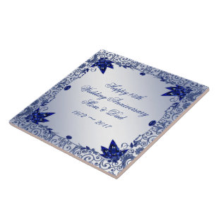 Carreau Tuile d'anniversaire de mariage de saphir
