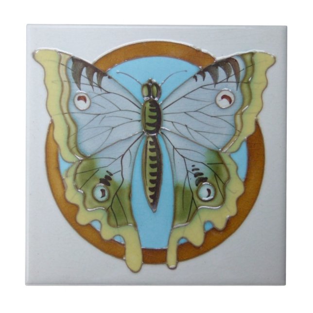 Carreau Tuile d'antiquité de reproduction de Nouveau de (Devant)