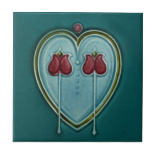 Carreau Tuile d'antiquité de reproduction de Nouveau de