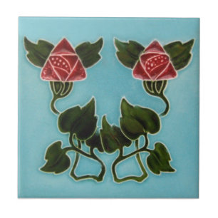 Carreau Tuile d'antiquité de reproduction de Nouveau de