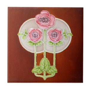 Carreau Tuile d'antiquité de reproduction de Nouveau de