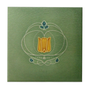 Carreau Tuile d'antiquité de reproduction de Nouveau de