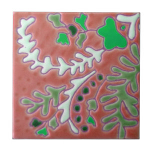 Carreau Tuile d'antiquité de reproduction de Paisley de