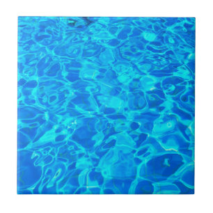 Carreau tuile d'arrière - plan de l'eau bleue