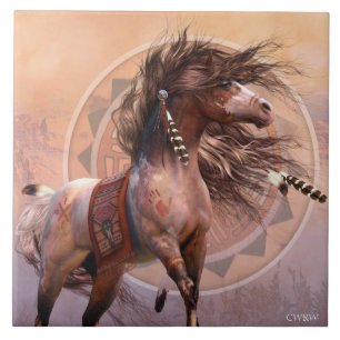 Carreau Tuile d'art de guerrier d'esprit