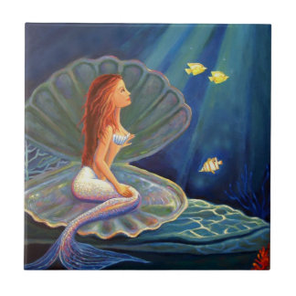 Carreau Tuile d'art de sirène - par art de Susan Rodio