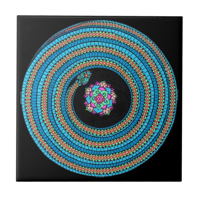 Carreau Tuile de /black de tuile de Deco de mandala de (Devant)
