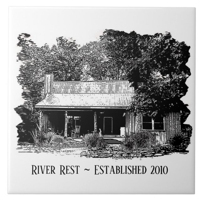 Carreau Tuile de cabine de repos de rivière (Devant)
