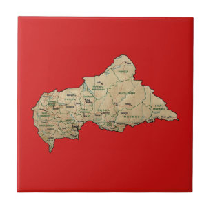 Carreau Tuile de carte de Centrafrique
