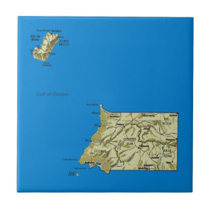 Carreau Tuile de carte de Guinée équatoriale