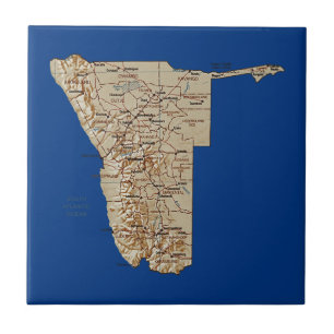 Carreau Tuile de carte de la Namibie