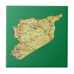 Carreau Tuile de carte de la Syrie