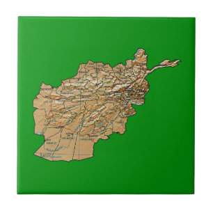 Carreau Tuile de carte de l'Afghanistan