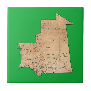 Carreau Tuile de carte de Mauritanie
