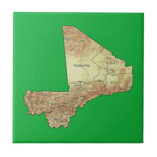 Carreau Tuile de carte du Mali